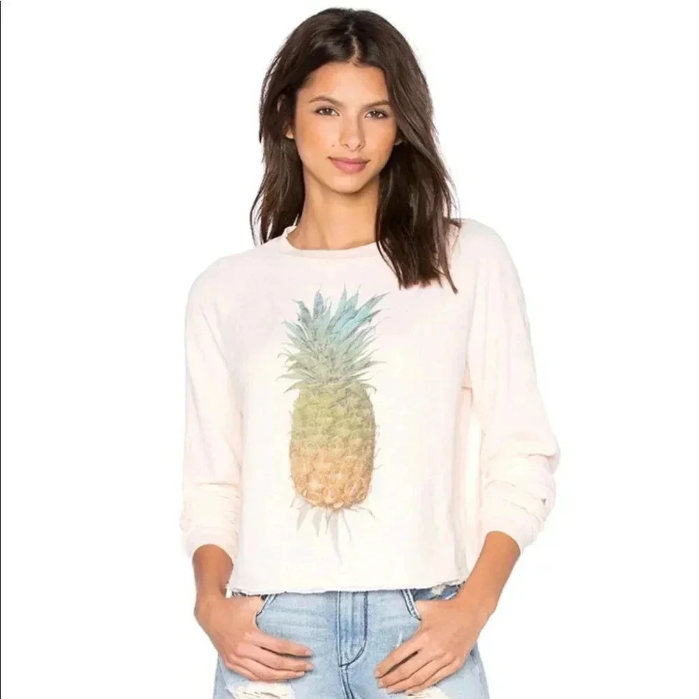 Wildfox Pineapple Long Sleeve in Chapstick